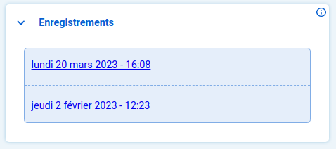 Enregistrements