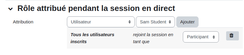 Attribution par utilisateur