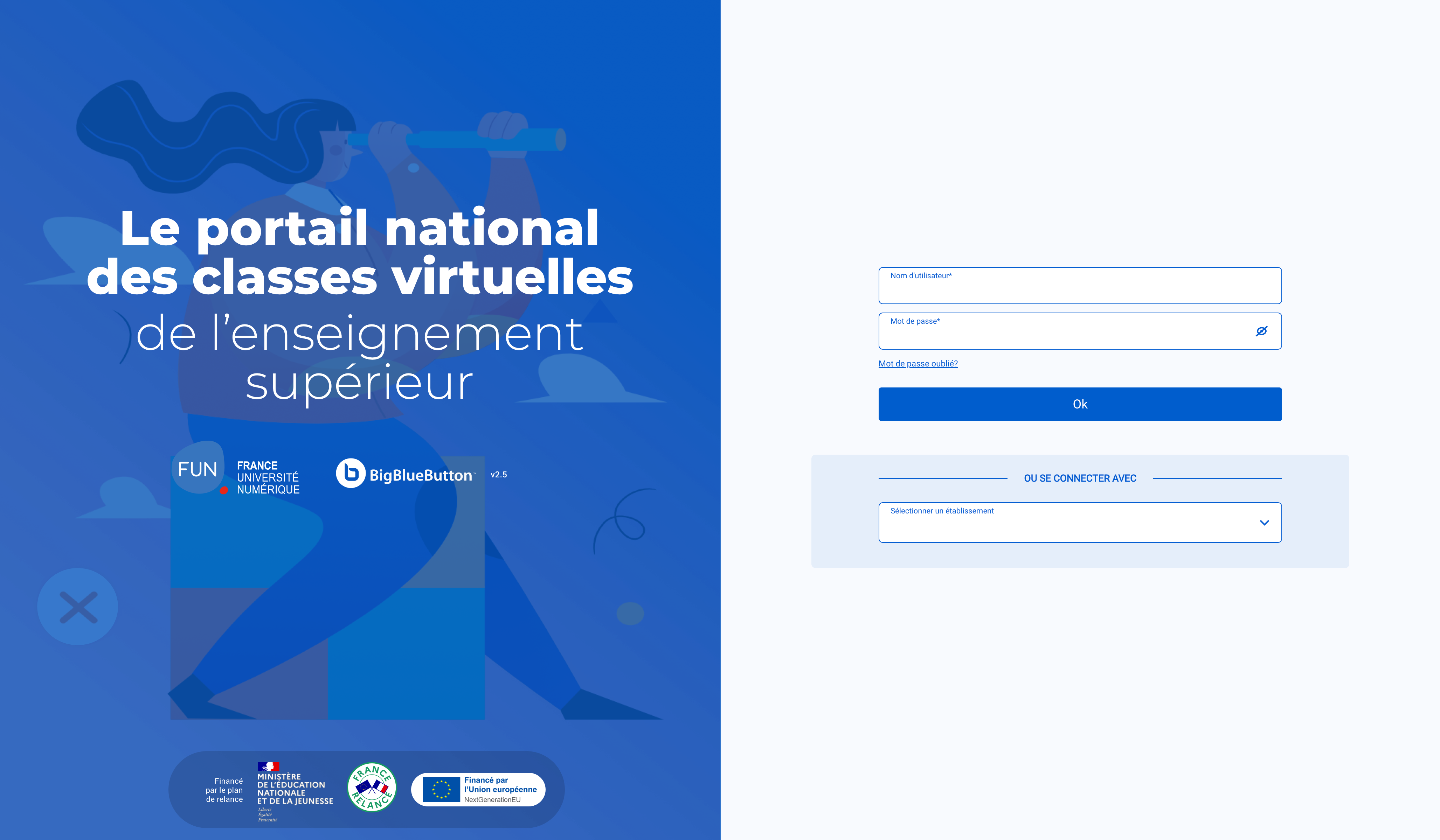 Connexion au portail national